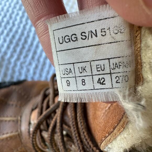 UGG Mens Butte Waterproof Leather Worchester Winter Snow Boot Size 9 - Picture 7 of 10